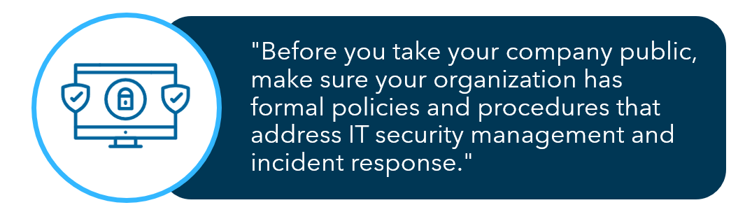 Building Trust Before Going Public IT Policies Quote Image