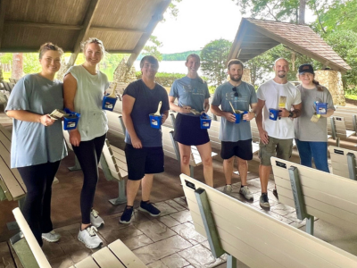 Montgomery volunteer at children's harbor