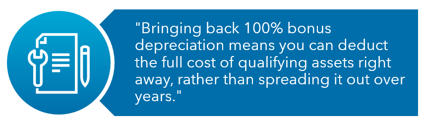 OBBBA Real Estate bonus depreciation quote image