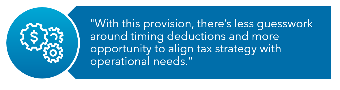 One Big Beautiful Bill Act Private Equity Bonus Depreciation Quote Image