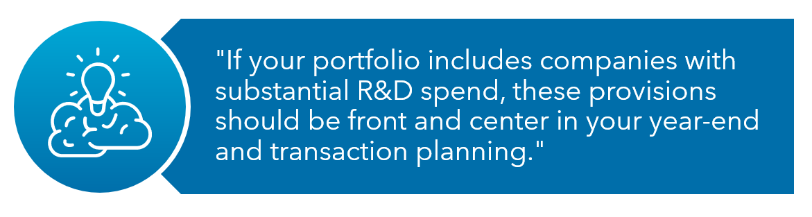 One Big Beautiful Bill Act Private Equity Section 174 Quote Image