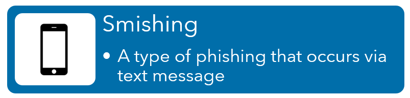 SMS text type of phishing smishing Warren Averett image
