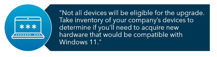 Upgrading to Windows 11 devices quote image